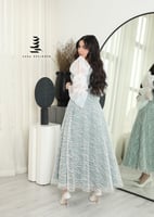 فستان تيفاني بتطريز كامل