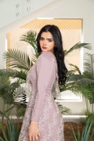 فستان موف بتطريز كامل