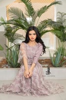 فستان موف بتطريز كامل