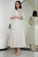 فستان بيج مزين بالشك