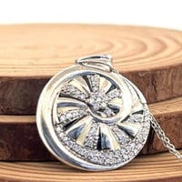 قلادة فضة نسائية مينا مرصع زركون