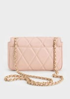 Arwen Diamond-Quilt Shoulder Bag - Light Pink