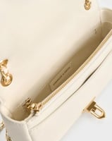 Arwen Diamond-Quilt Shoulder Bag - Cream