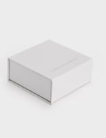 Crochet Bow Beaded Charm - Sea Salt Blue