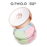 بودرة منثورة ثلاثية لتثبيت المكياج وتصحيح لون البش...