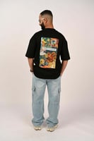 تيشرت اوفر سايز لون اسود VAN GOGH