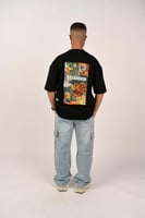 تيشرت اوفر سايز لون اسود VAN GOGH