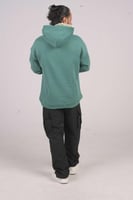 هودي اخضر اوفر سايز دبل كاب زلاجه