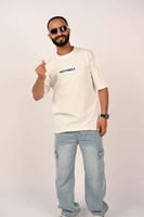 تيشرت اوفر سايز لون ابيض STARR