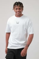 تيشرت اوفر سايز ابيض ساده S-148