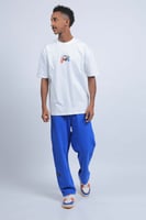 تيشرت اوفر سايز ابيض يد السوني