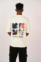 تيشرت اوفر سايز ابيض