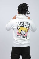 هودي اوفر سايز ابيض بطبعة TRGGTS