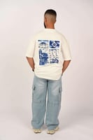 تيشرت اوفر سايز لون ابيض اليابان