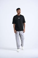 تيشرت اوفر سايز فراشة زرقاء