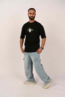 تيشرت اوفر سايز اسود بلوقو