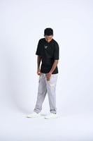 تيشرت اوفر سايز فراشة زرقاء