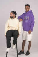 هودي بيج فاتح اوفر سايز دبل كاب بفتحت اصابع ساده