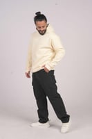 هودي بيج فاتح اوفر سايز دبل كاب بفتحت اصابع ساده