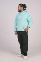 هودي سماوي اوفر سايز دبل كاب لوقو