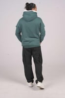 هودي اخضر اوفر سايز دبل كاب