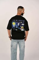 تيشرت اوفر سايز اسود الأحجيات