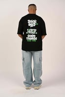 تيشرت اوفر سايز اسود BACK