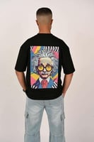 تيشرت اوفر سايز اسود أينشتاين