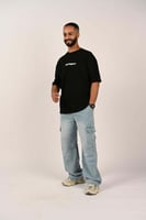 تيشرت اوفر سايز اسود BACK