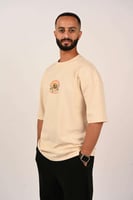 تيشرت اوفر سايز لون بيج بلوقو اصفر