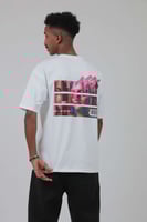 تيشيرت اوفر سايز أبيض S-156 بطبعة “STREET WEAR”