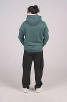 هودي اخضر اوفر سايز دبل كاب