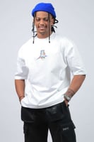 تيشرت اوفر سايز ابيض لوقوRE