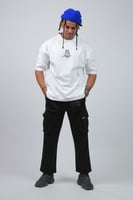 تيشرت اوفر سايز ابيض لوقوRE