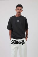 تيشرت اوفر سايز اسود ساده S-147