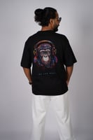 تيشرت اوفر سايز صيفي اسود MONKEY