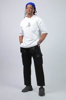 تيشرت اوفر سايز ابيض لوقوRE