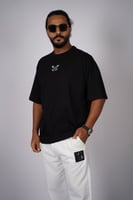 تيشرت اوفر سايز صيفي اسود MONKEY