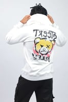 هودي اوفر سايز ابيض بطبعة TRGGTS