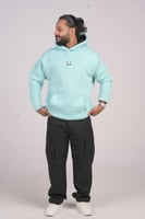 هودي سماوي اوفر سايز دبل كاب لوقو