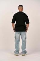 تيشرت اوفر سايز اسود لوقو im ok