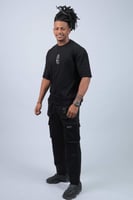 تيشرت اوفر سايز اسود لوقو بخاخ