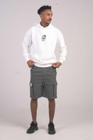 هودي ابيض اوفر سايز دبل كاب