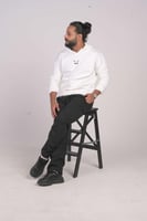 هودي ابيض اوفر سايز