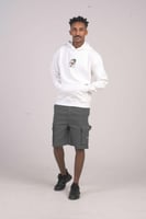 هودي ابيض اوفر سايز دبل كاب