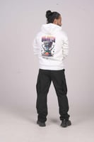 هودي ابيض اوفر سايز