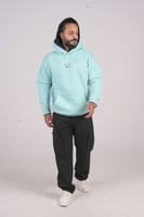 هودي سماوي اوفر سايز دبل كاب لوقو بتر فلاي