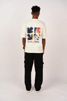 تيشرت اوفر سايز ابيض