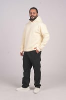 هودي بيج فاتح اوفر سايز دبل كاب بفتحت اصابع ساده