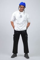 تيشرت اوفر سايز ابيض لوقوRE